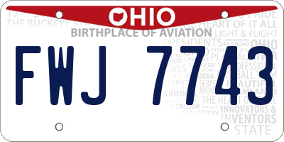 OH license plate FWJ7743