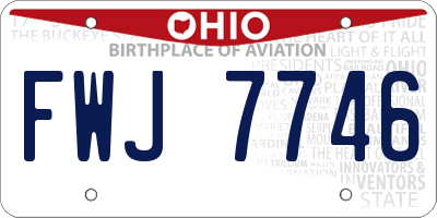 OH license plate FWJ7746