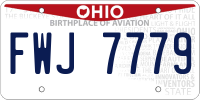 OH license plate FWJ7779