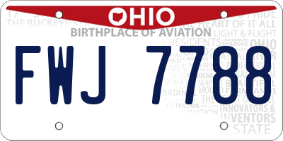 OH license plate FWJ7788