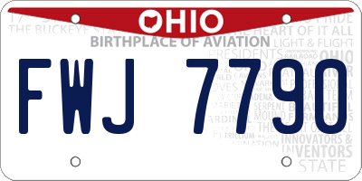 OH license plate FWJ7790