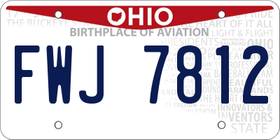 OH license plate FWJ7812