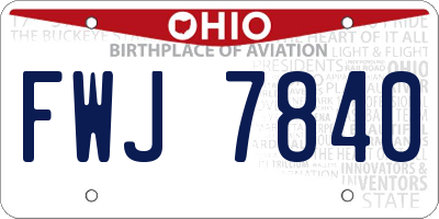 OH license plate FWJ7840