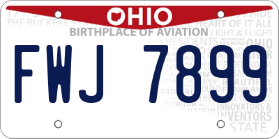 OH license plate FWJ7899