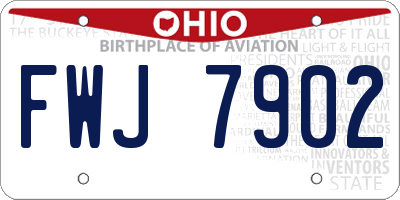 OH license plate FWJ7902