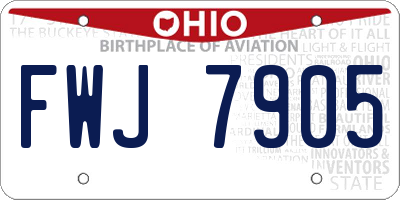 OH license plate FWJ7905