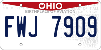 OH license plate FWJ7909