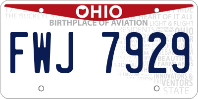OH license plate FWJ7929