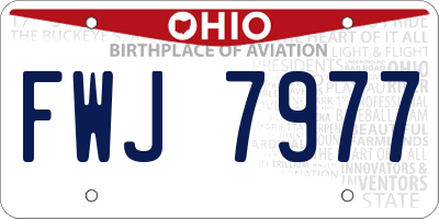 OH license plate FWJ7977