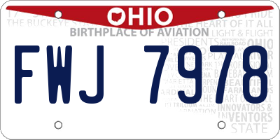 OH license plate FWJ7978