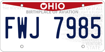 OH license plate FWJ7985
