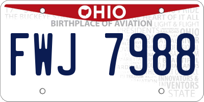 OH license plate FWJ7988