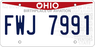 OH license plate FWJ7991
