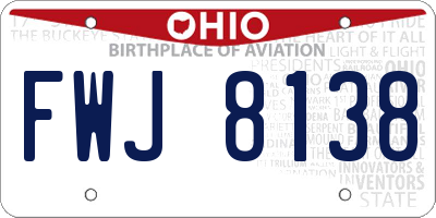 OH license plate FWJ8138