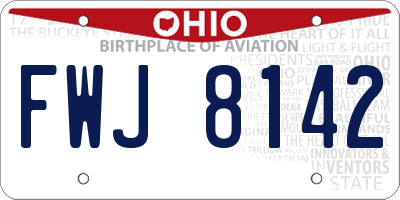 OH license plate FWJ8142