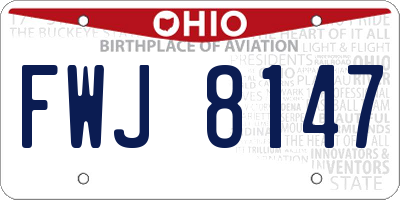 OH license plate FWJ8147