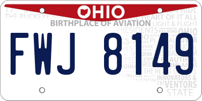 OH license plate FWJ8149