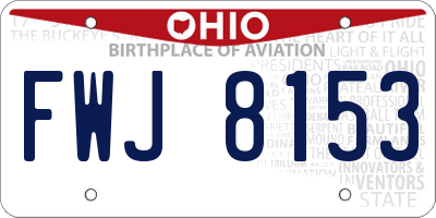 OH license plate FWJ8153