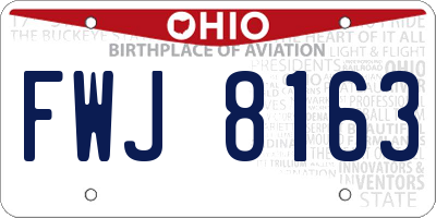 OH license plate FWJ8163