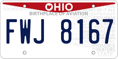 OH license plate FWJ8167