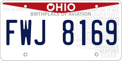 OH license plate FWJ8169