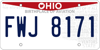 OH license plate FWJ8171