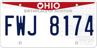 OH license plate FWJ8174