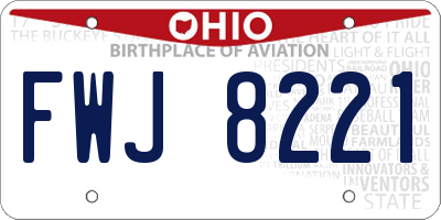 OH license plate FWJ8221