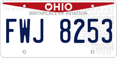 OH license plate FWJ8253
