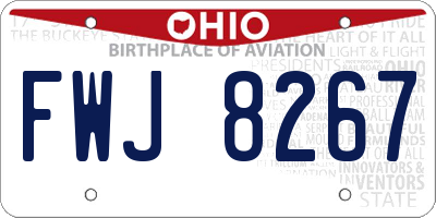 OH license plate FWJ8267