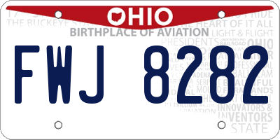 OH license plate FWJ8282