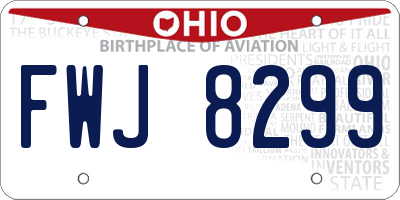 OH license plate FWJ8299