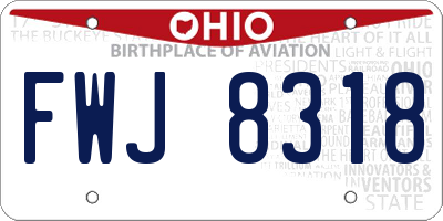 OH license plate FWJ8318
