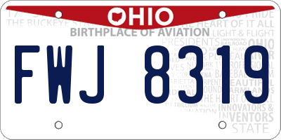 OH license plate FWJ8319