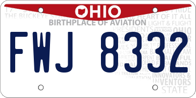 OH license plate FWJ8332