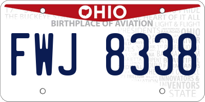 OH license plate FWJ8338