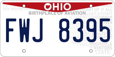 OH license plate FWJ8395