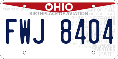 OH license plate FWJ8404