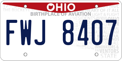 OH license plate FWJ8407