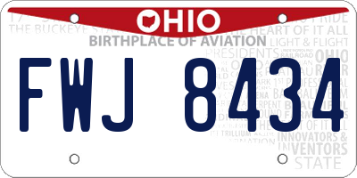 OH license plate FWJ8434