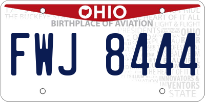 OH license plate FWJ8444
