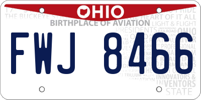 OH license plate FWJ8466