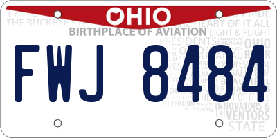 OH license plate FWJ8484