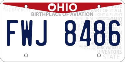 OH license plate FWJ8486