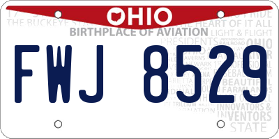 OH license plate FWJ8529
