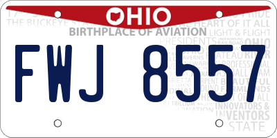OH license plate FWJ8557