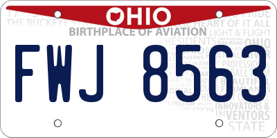 OH license plate FWJ8563