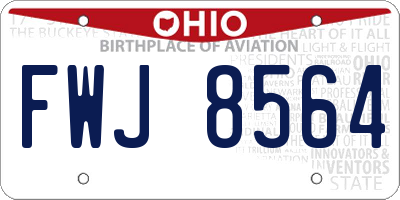 OH license plate FWJ8564