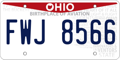 OH license plate FWJ8566