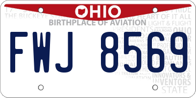 OH license plate FWJ8569